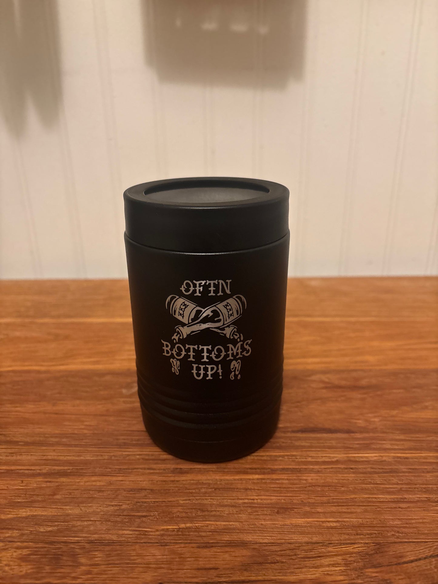 Bottoms Up! Bev Holder - Black/Silver