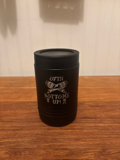 Bottoms Up! Bev Holder - Black/Silver