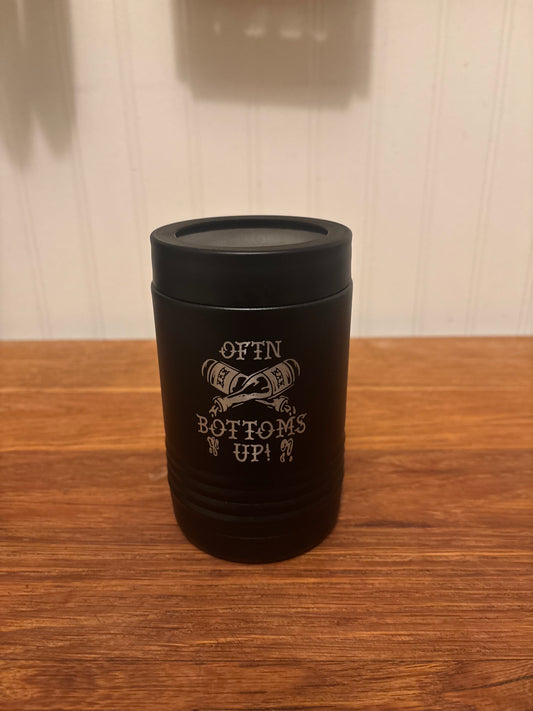 Bottoms Up! Bev Holder - Black/Silver